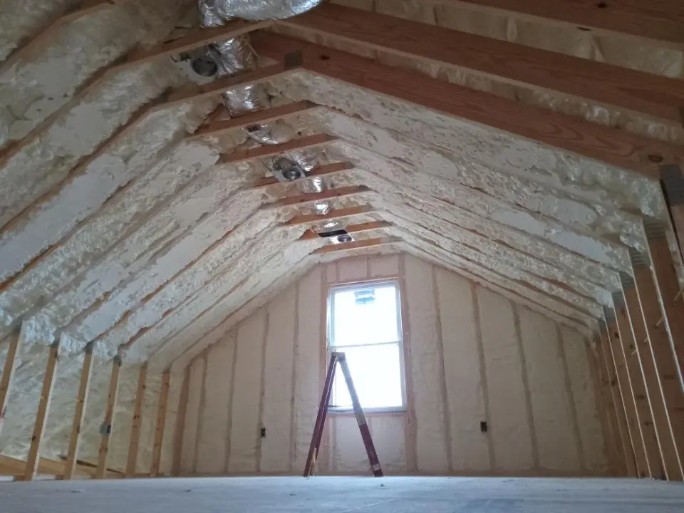 Spray foam roofing application for Crawl Space Insulation project in North Union